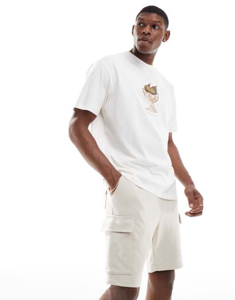 JJ Rebel – Cargo-Shorts aus Jersey in Beige - view 1