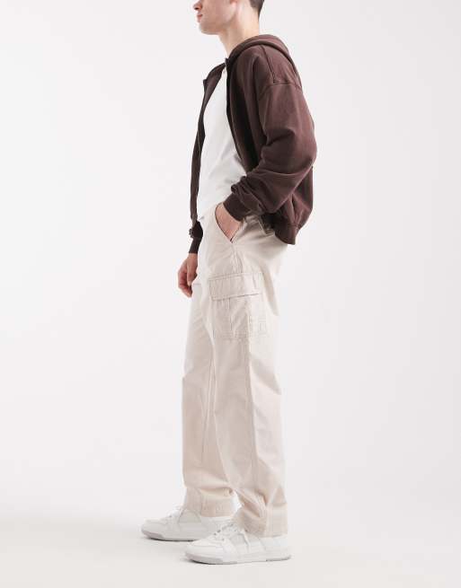 JJ Rebel cargo trouser in cream, 3 of 5