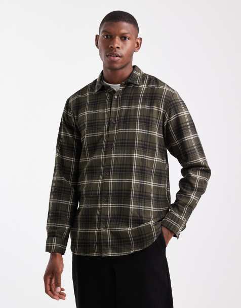 JJ Rebel check shirt in khaki - view 1