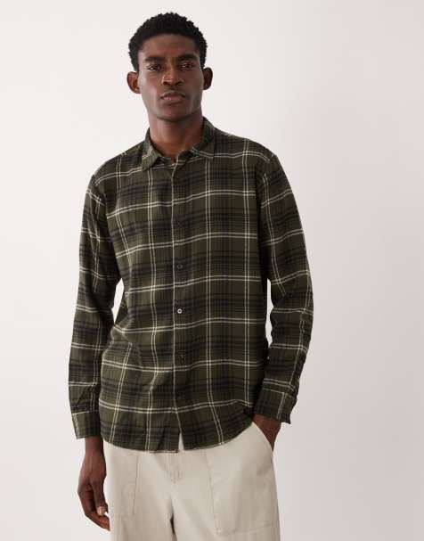 JJ Rebel check shirt in khaki