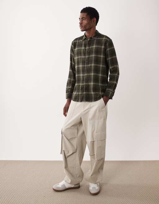 JJ Rebel check shirt in khaki, 2 of 5