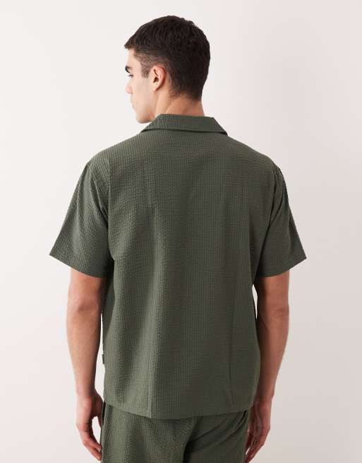 JJ Rebel - Chemise d'ensemble en crépon - Vert, 4 de 5
