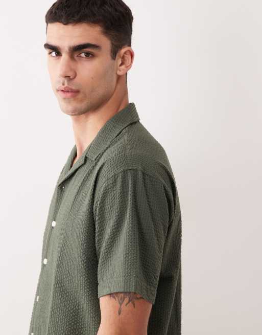 JJ Rebel - Chemise d'ensemble en crépon - Vert, 5 de 5