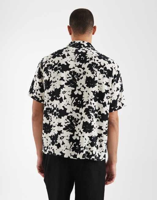 JJ Rebel - Chemise manches courtes à fleurs - Noir, 3 de 5