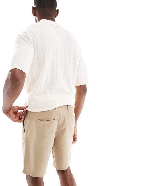 JJ Rebel chino short in beige 