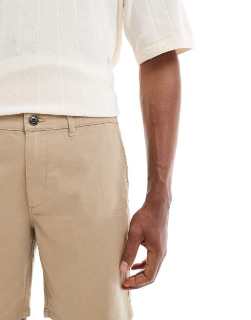 JJ Rebel chino short in beige 