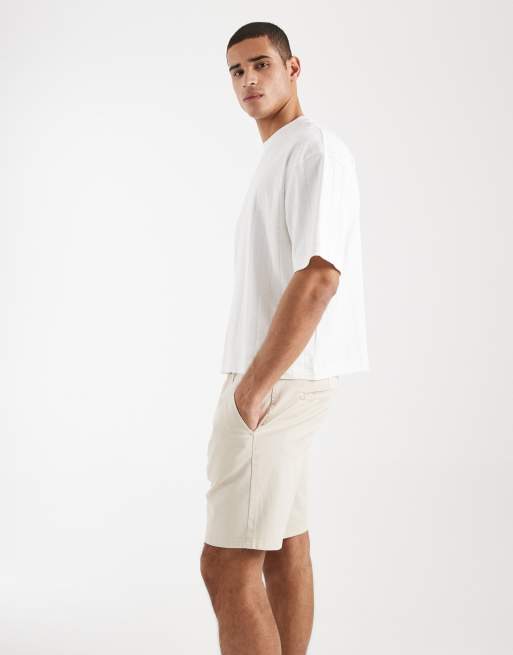 JJ Rebel chino shorts in cream, 3 of 5
