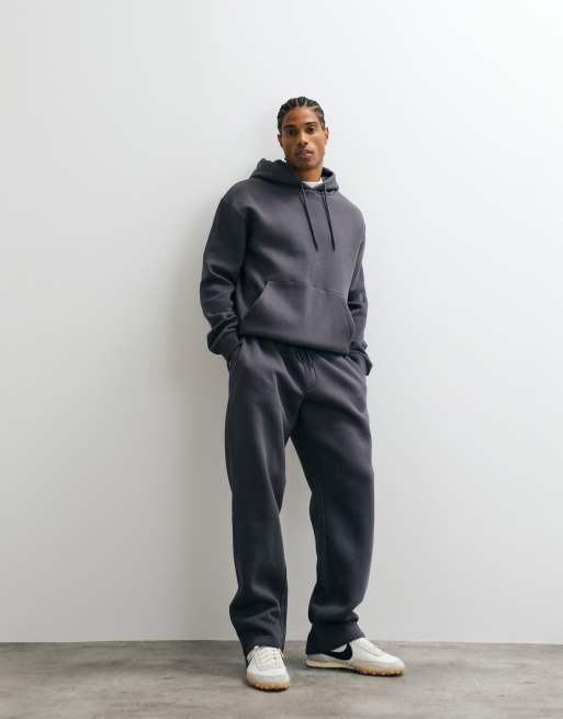 JJ Rebel co-ord felpa con cappuccio con tasca frontale grigio antracite, 4 di 5
