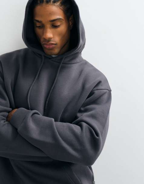 JJ Rebel co-ord front pocket hoodie in asphalt grey - view 1