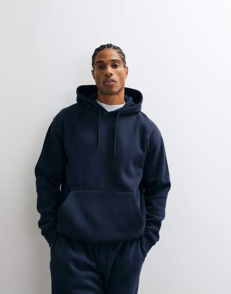 JJ Rebel co-ord front pocket hoodie in navy - view 1