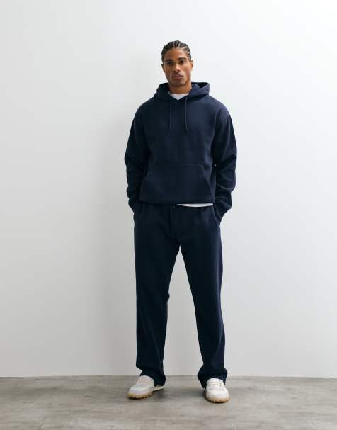 JJ Rebel - Co-ord set van sweatstof in marineblauw - view 1
