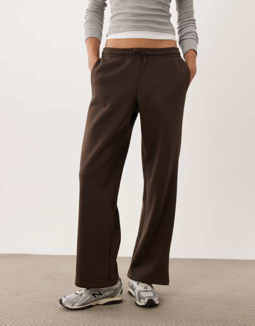 JJ Rebel co-ord wijde joggingbroek in bruin, 2 van 5