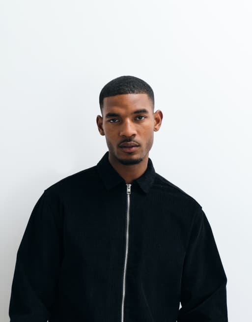 JJ Rebel Cord-Hemdjacke in Schwarz, 2 von 5