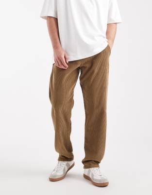JJ Rebel cord loose fit trouser in beige | ASOS