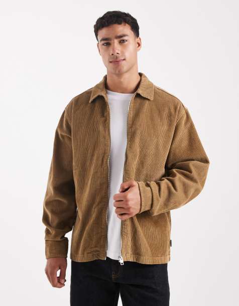 JJ Rebel cord overshirt in beige - view 1
