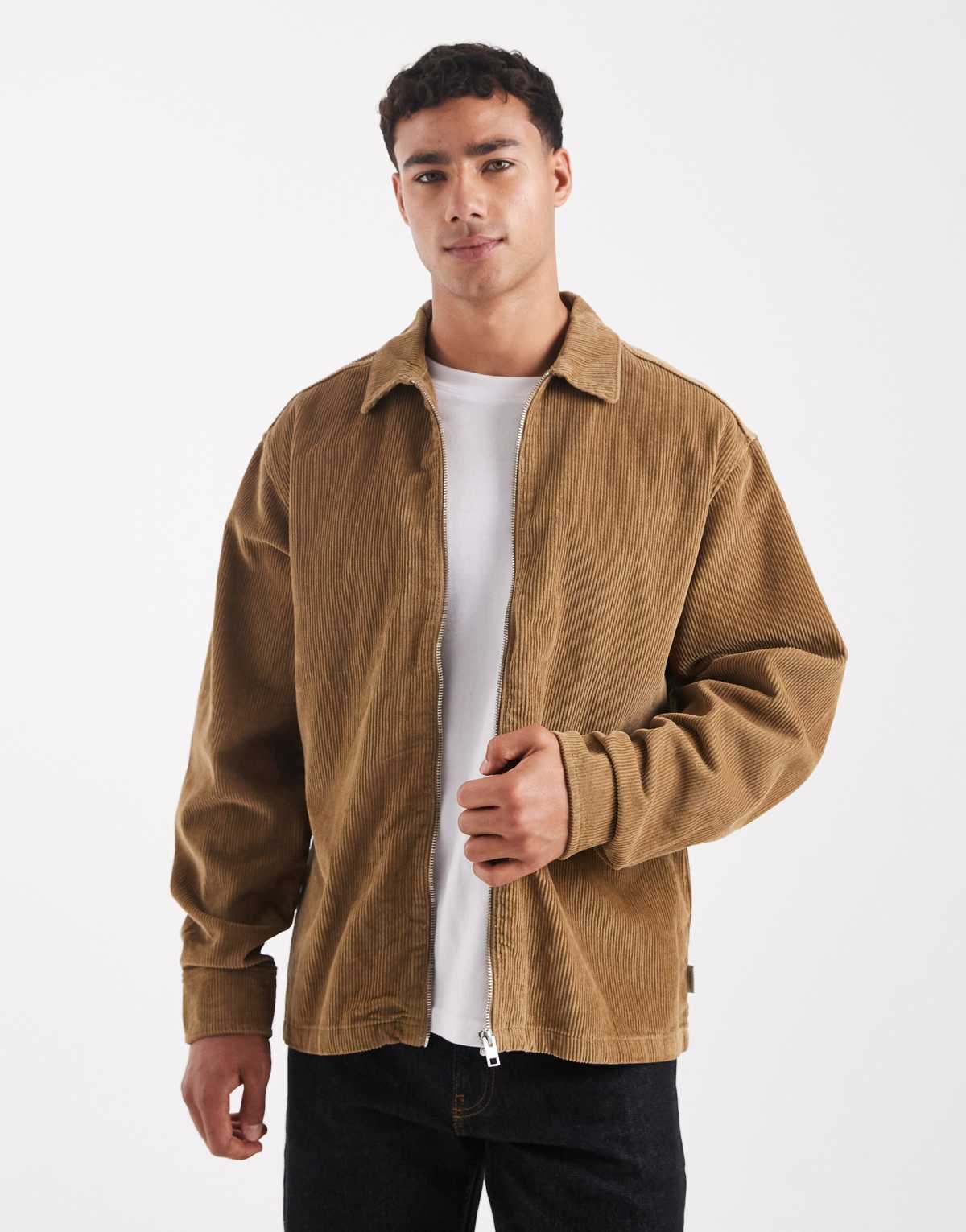 JJ Rebel cord overshirt in beige
