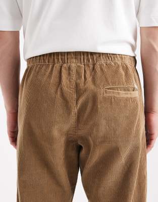 JJ Rebel corduroy loose fit pants in beige | ASOS