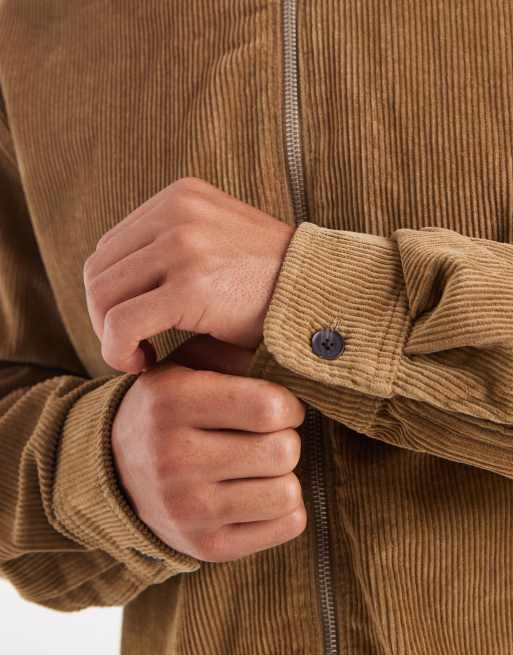 JJ Rebel corduroy overshirt in beige | ASOS