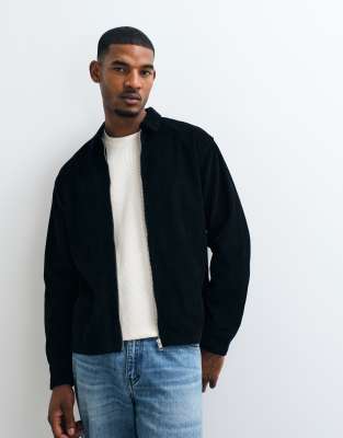 Jj Rebel Corduroy Overshirt In Black
