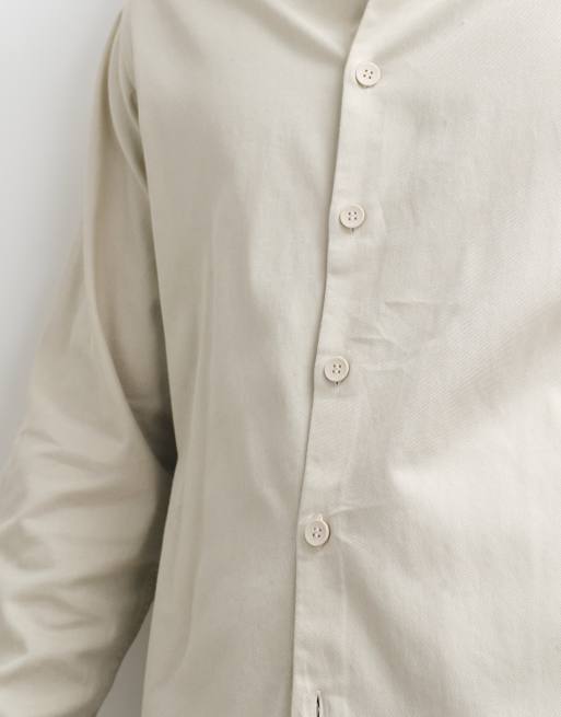 JJ Rebel corduroy overshirt in cream, 3 of 5