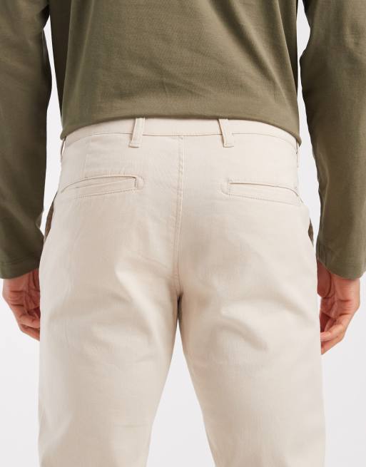 JJ Rebel - Cremehvide smalle chinos, 4 af 5