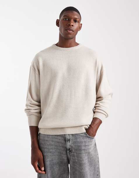 JJ Rebel crew knit jumper in beige - view 1