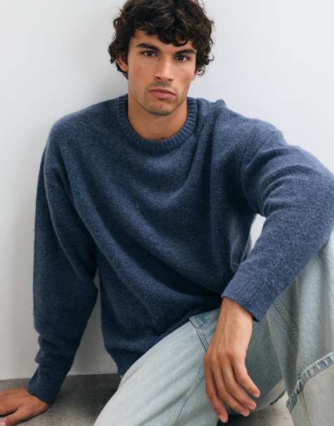 JJ Rebel crew neck jumper in vintage blue - view 1