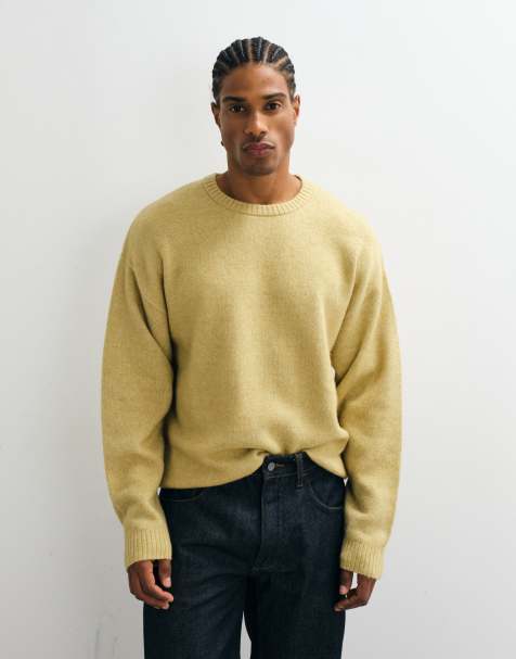 JJ Rebel crew neck jumper in yellow - view 1