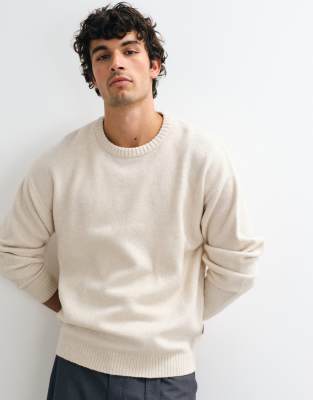 Jj Rebel Crew Neck Sweater In White
