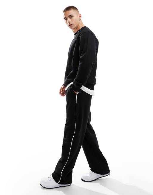 JJ Rebel – Czarna dresowa bluza oversize z okrągłym dekoltem, 2 z 4