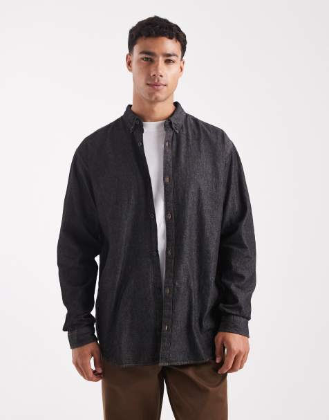 JJ Rebel denim shirt in black