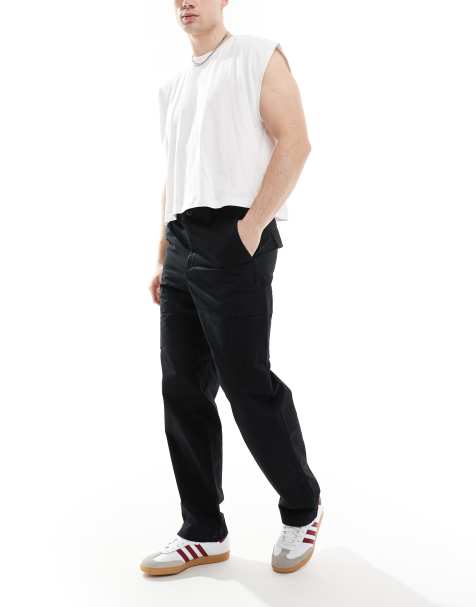 JJ Rebel loose fit cargo trouser in black