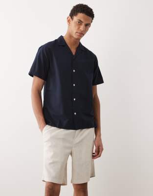 Jj Rebel Drawstring Linen Shorts In Neutral