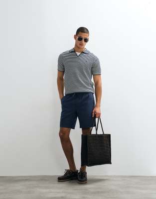 Jj Rebel Drawstring Linen Shorts In Blue
