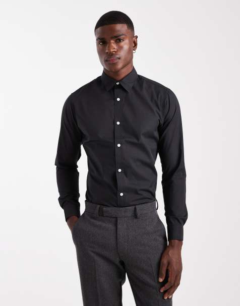 JJ Rebel smart shirt in black