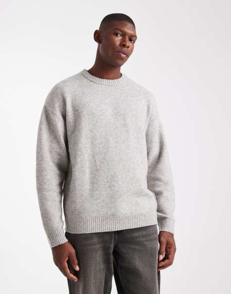 JJ Rebel – Flauschiger Pullover in Hellgrau mit Rundhalsausschnitt - view 1