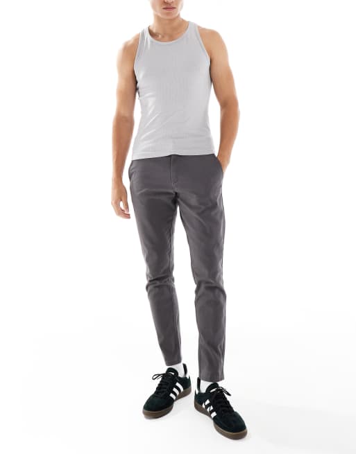 JJ Rebel – Grå chinos med smal passform, 2 av 5