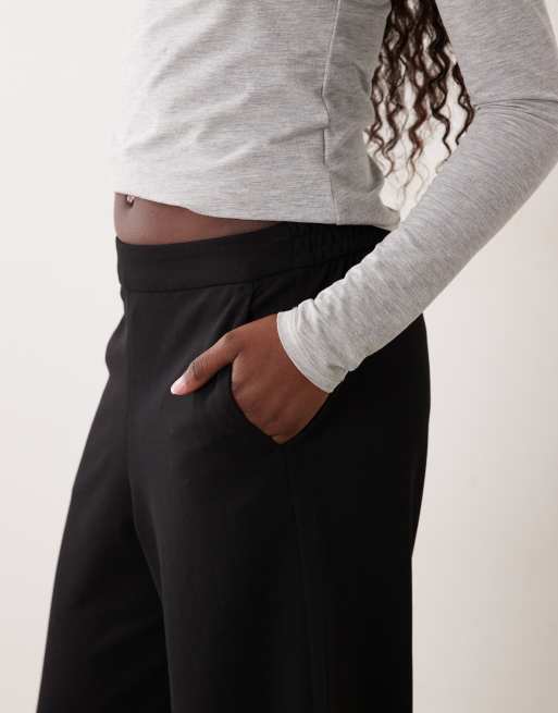 JJ Rebel high waisted relaxed fit trousers in black, 4 of 5
