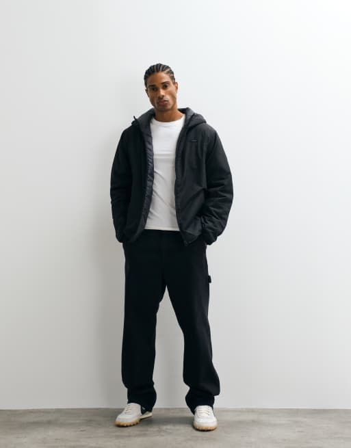 JJ Rebel hooded puffer with small logo detail in black, 4 of 5