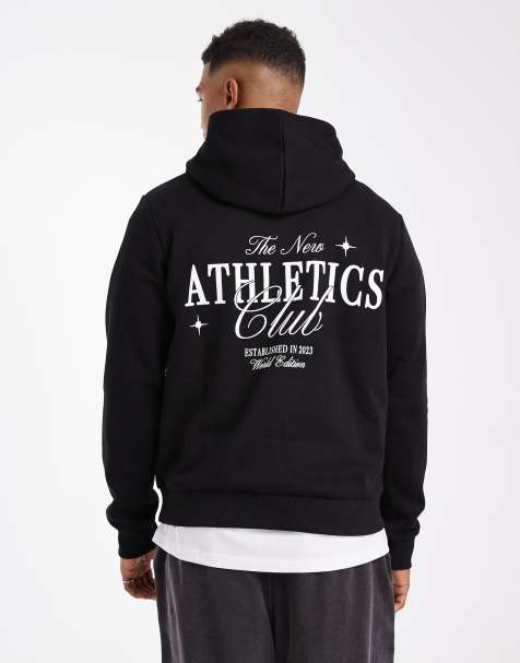 JJ Rebel - Hoodie met grafische print op de achterkant in zwart - view 1