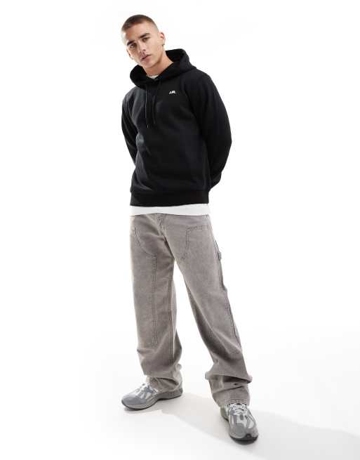 JJ Rebel hoodie with small chest logo in black, 2 of 4