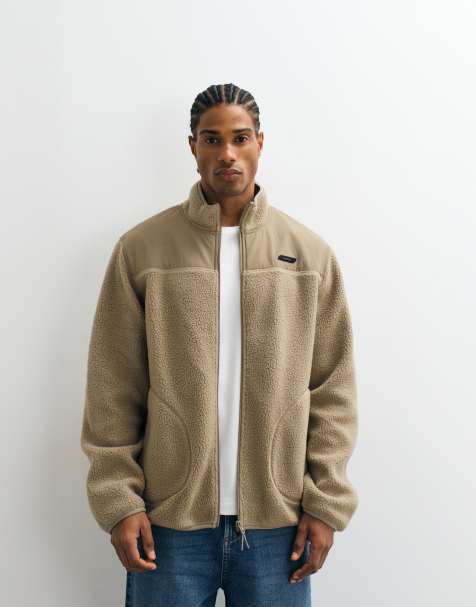 JJ Rebel – Jacke aus Teddyfleece in Beige - view 1
