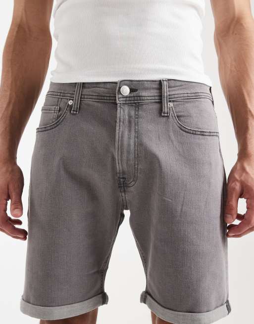 JJ Rebel – Joe – Grå jeansshorts med uppvikt kant, 4 av 5