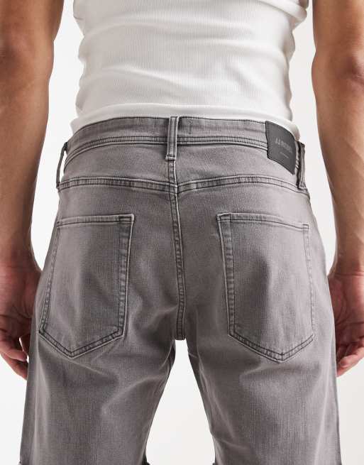 JJ Rebel – Joe – Grå jeansshorts med uppvikt kant, 5 av 5