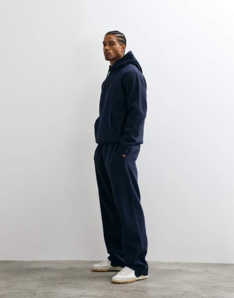 JJ Rebel - Joggers ampi blu navy in coordinato - view 1