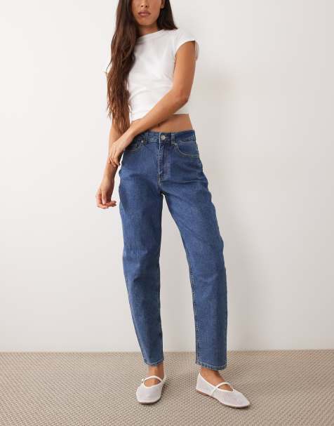 JJ Rebel Kim mom fit jeans in medium blue  - view 1