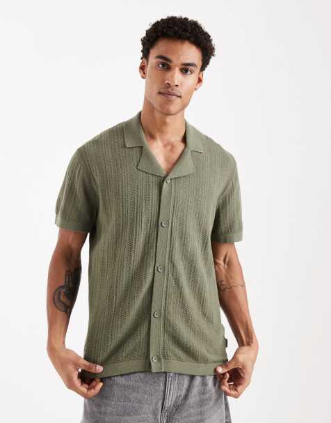 JJ Rebel knitted shirt in green - view 1