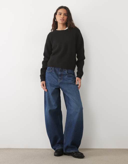 JJ Rebel knitted sweater in black, 4 of 4