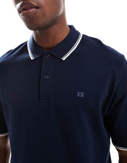 JJ Rebel – Kurzärmliges Polohemd in Marineblau, 3 von 4