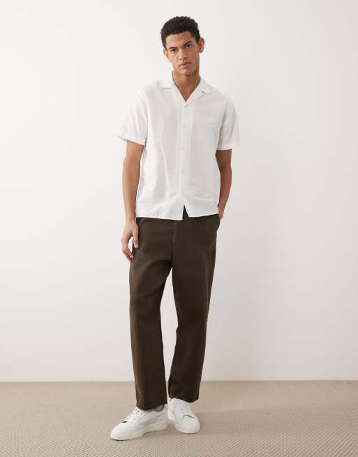 JJ Rebel linen-blend short sleeve shirt in white, 2 of 5